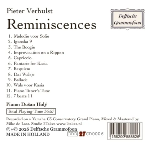 Pieter Verhulst Reminiscences CD Sleeve Achterkant